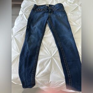 True Religion Women’s Indigo Slim Straight Jeans